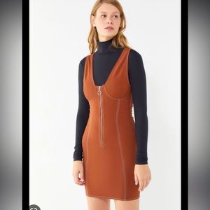 Urban Outfitters Chandler Zip-front Bodycon Dress